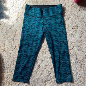 Pink Victoria secret blue Aztec print leggings xs